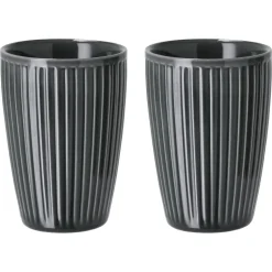 Pillivuyt Pleated Thermal Mug 25 cl 2-pack, Midnight Blue New