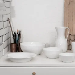 Rörstrand Pli Blanc deep plate 23 cm, White New