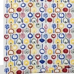 Almedahls Pomona oilcloth, multi BlueYellowRed Sale