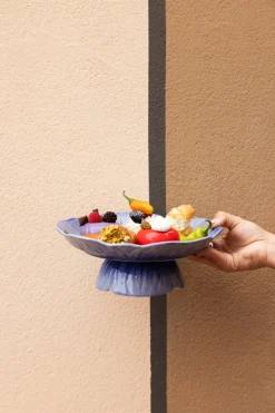Byon Poppy cake stand Ø26 cm, Blue Outlet