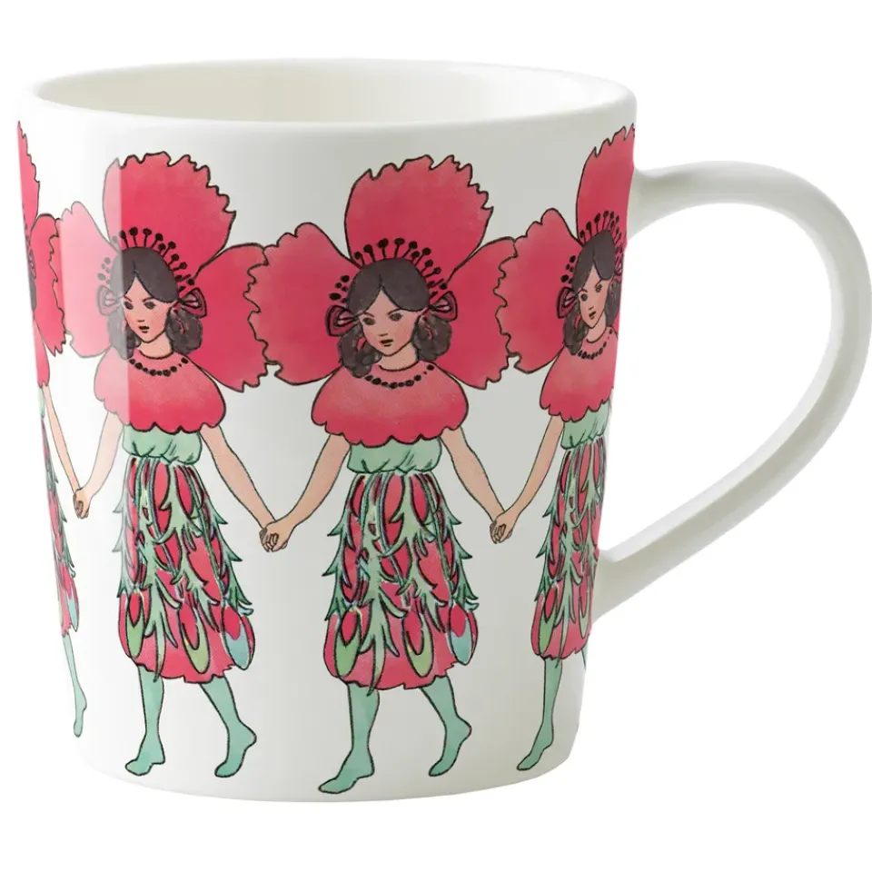 Design House Stockholm Poppy mug with handle, 40cl Red Outlet
