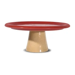 Byon Porto cake plate Ø26x11 cm, Red-beige RedBeige