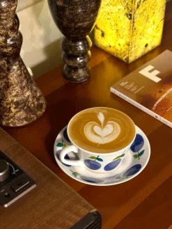 Gustavsbergs Porslinsfabrik Prunus teacup with saucer Ø15,3 cm, 25 cl Multi Discount