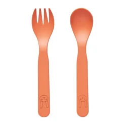 OYOY Pullo children's cutlery set, Apricot Orange Hot