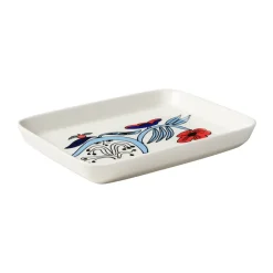 Arabia Puutarhurit plate 15x19 cm, Blue-white-red Multi Clearance
