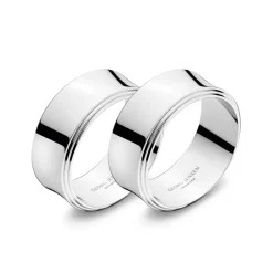 Georg Jensen Pyramid napkin ring, 2-pack Silver-coloured Outlet
