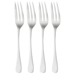 Robert Welch Radford dessert fork matte 4 pieces, Stainless steel Silver-coloured Clearance