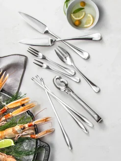 Robert Welch Radford snail fork mirror, Stainless steel Silver-coloured Hot