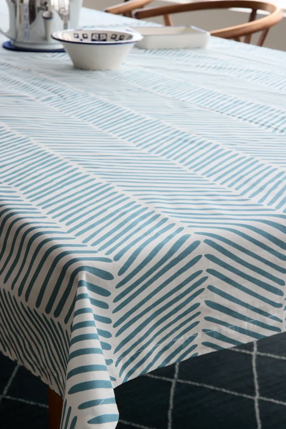 Chhatwal & Jonsson Rama tablecloth 150x250 cm, Heaven Blue New
