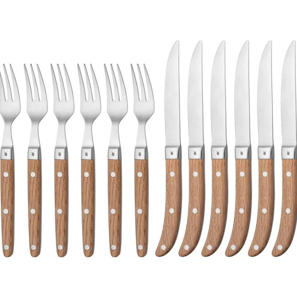 WMF Ranch BBQ cutlery 12 pieces, Stainless steel Silver-coloured Discount