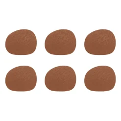 Aida Raw coaster leather 6-pack, Cinnamon Brown Clearance