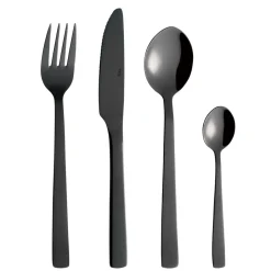 Aida Raw cutlery set 48 pieces, Black Best