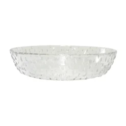 Aida Raw deep plate glass Ø16 cm, Clear Transparent Clearance