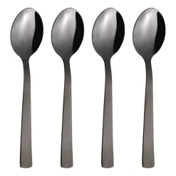 Aida Raw dessert spoon 4-pack, Black Clearance