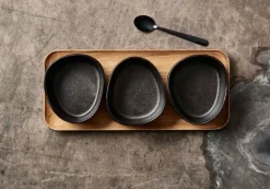 Aida Raw dessert spoon 4-pack, Black Clearance