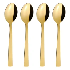 Aida Raw dessert spoon 4-pack, Gold Gold-coloured New