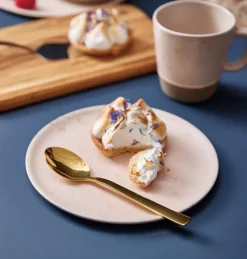 Aida Raw dessert spoon 4-pack, Gold Gold-coloured New