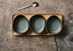 Aida Raw dessert spoon 4-pack, Stainless steel Silver-coloured Hot