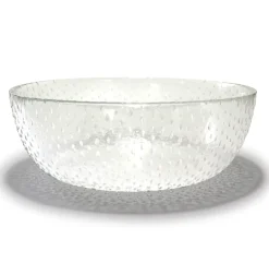 Aida Raw glass bowl Ø26.5 cm, Clear Transparent Outlet