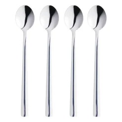 Aida Raw latte spoon 4-pack, Polished stainless steel Silver-coloured Online