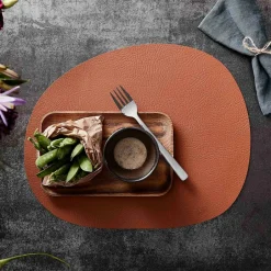 Aida Raw placemat leather, Cinnamon buffalo Brown Online