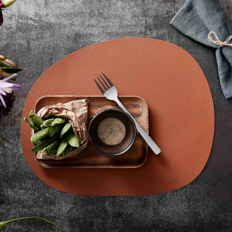Aida Raw placemat leather, Cinnamon buffalo Brown Online