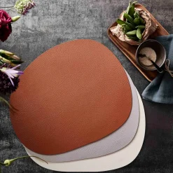 Aida Raw placemat leather, Cinnamon buffalo Brown Online