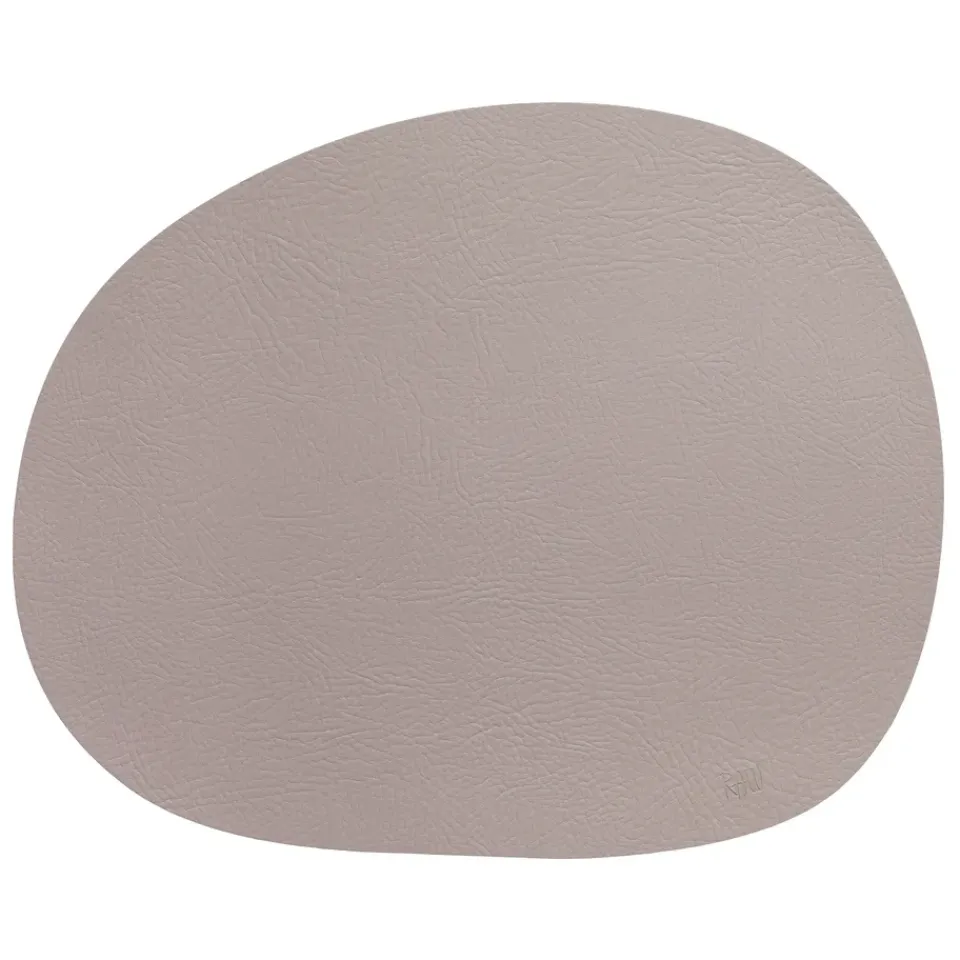 Aida Raw placemat leather, Dusty rose buffalo Grey Online