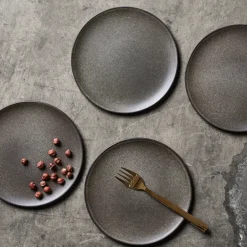 Aida Raw plate Ø20 cm, Forest Brown
