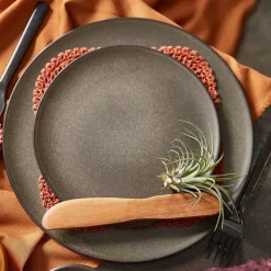 Aida Raw plate Ø20 cm, Forest Brown