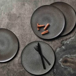 Aida Raw plate Ø28 cm, Forest Brown Online
