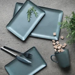 Aida Raw plate 23.5x15 cm, Northern Green Hot