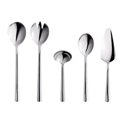 Aida Raw servering cutlery 5 pieces, Silver Silver-coloured Hot