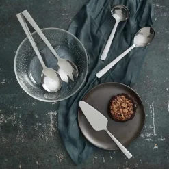 Aida Raw servering cutlery 5 pieces, Silver Silver-coloured Hot