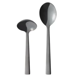 Aida Raw serving spoon 2 pieces, Black