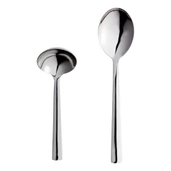 Aida Raw serving spoon and ladle, Polished stainless steel Silver-coloured Online