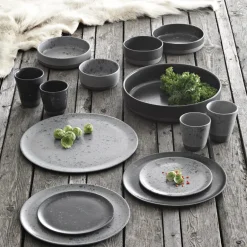 Aida Raw soup plate Ø19,4 cm, with dots Grey Discount
