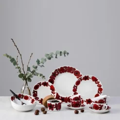 Gustavsbergs Porslinsfabrik Röd Aster plate, Ø 22 cm RedWhite Online