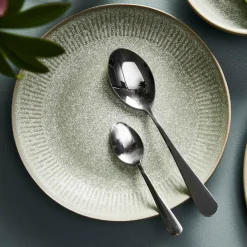 Aida Relief soup plate Ø22 cm, Green Outlet