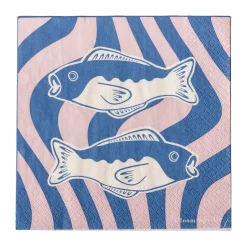 Bloomingville Remy paper napkin 20-pack, Blue Hot