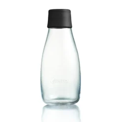 Retap glass bottle 0.3 l, Black Clearance