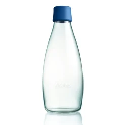 Retap glass bottle 0.8 l, dark Blue Clearance