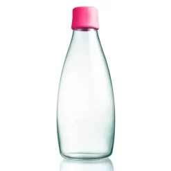 Retap glass bottle 0.8 l, Pink Sale