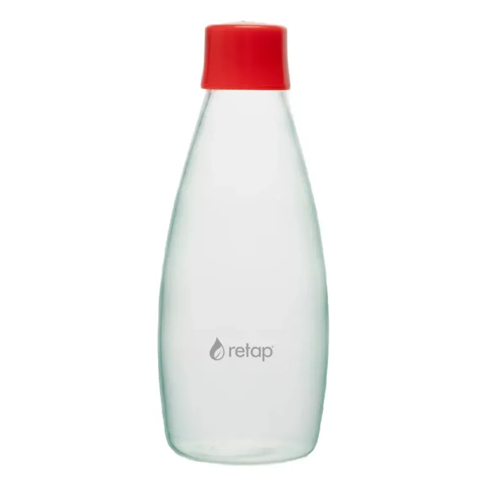 Retap Go 08 glass bottle screw top 80 cl, Red Hot