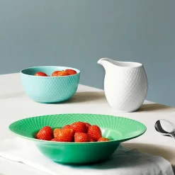 Lyngby Porcelæn Rhombe bowl 50 cl, aqua Turquoise Best