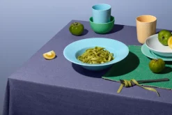 Lyngby Porcelæn Rhombe deep plate Ø24.5 cm, Turquoise Online