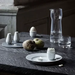 Lyngby Porcelæn Rhombe egg cup. 2-pack, White