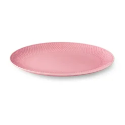 Lyngby Porcelæn Rhombe oval serving plate 21.5x28.5 cm, Pink Discount