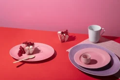 Lyngby Porcelæn Rhombe oval serving plate 21.5x28.5 cm, Pink Discount
