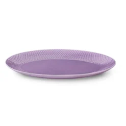 Lyngby Porcelæn Rhombe oval serving saucer 35x26,5 cm, light Purple Hot